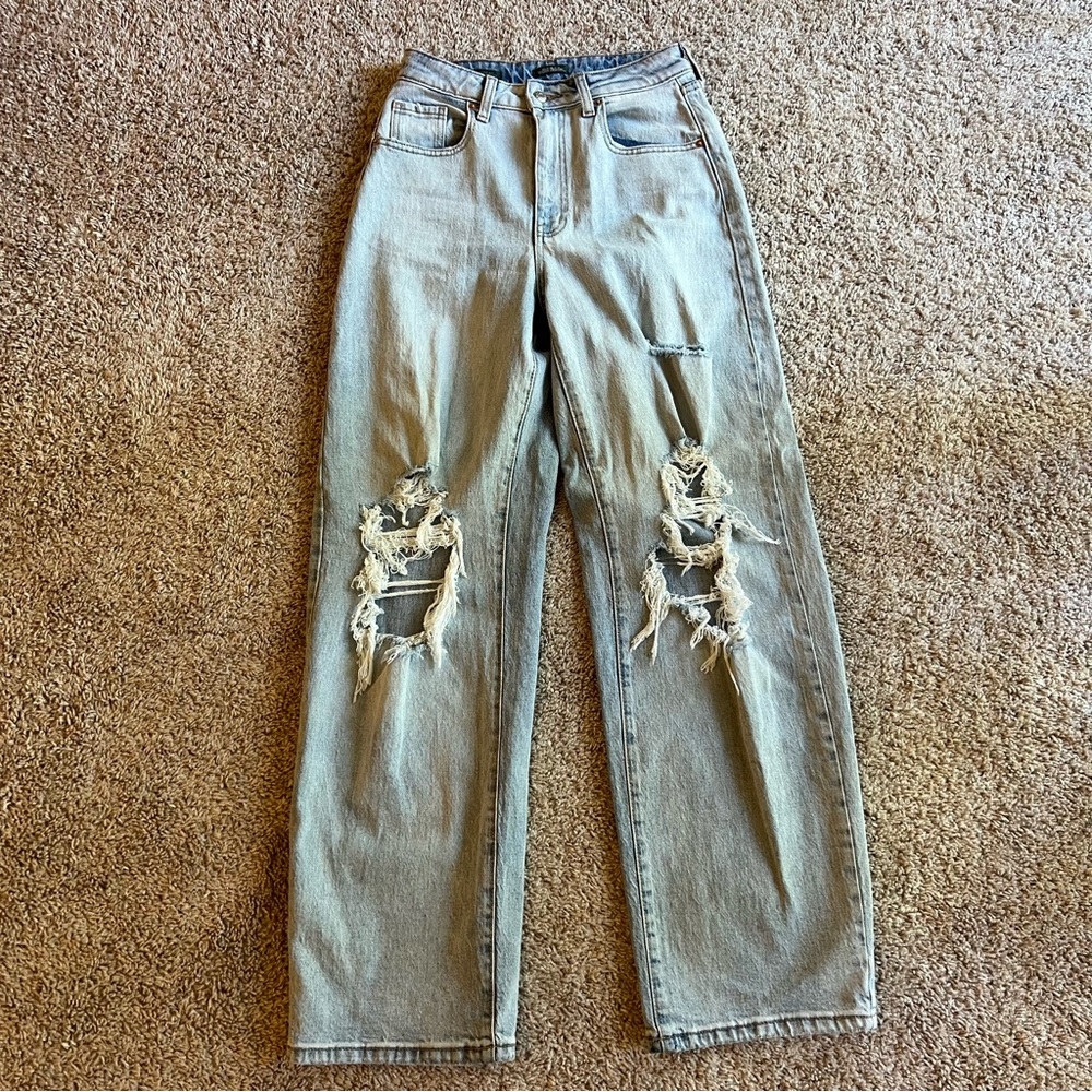 Wild Fable Super High Rise Baggy Jean Light Wash Denim
